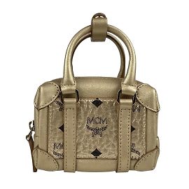 Pochette in pelle nera e dorata MCM Nero D'oro