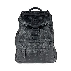 Sac à dos en cuir noir MCM Noir