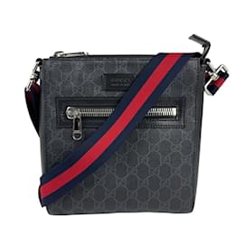 Gucci-Gucci GG Supreme Shoulder Bag-Brown,Black,Red,Navy blue