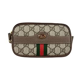 Gucci-Gucci Brown GG Supreme Fanny Pack-Brown
