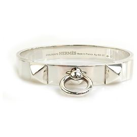 Hermès Pulsera charm de plata Collier de Chien Hermes Plata