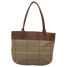Autre Marque-Burberrys Nova Check Shoulder Bag Canvas Beige Gold Auth bs25866-Beige,Golden