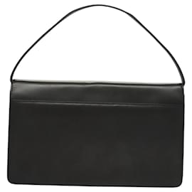 Autre Marque-Burberrys Shoulder Bag Leather Black Silver Auth BA1807-Black,Silvery