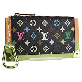 Louis Vuitton-LOUIS VUITTON Monogram Multicolor Pochette Cles Coin Purse M13664 Auth 123308AV-Black