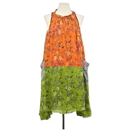 Isabel Marant-Silk dress-Orange