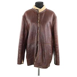 Closed Cappotto in pelle marrone Marrone