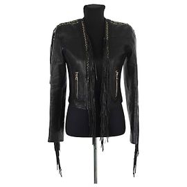 Balmain Giacca di pelle Nero
