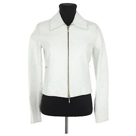 Givenchy Veste en cuir blanche Blanc