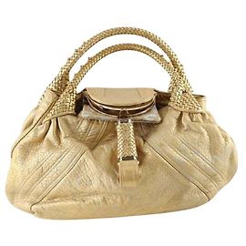 Fendi Bolsa de couro Dourado