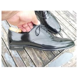 Prada-Richelieu Prada black leather 9/5 43.5 condition like new-Black