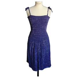 Isabel Marant Etoile-ISABEL MARANT ETOILE Smoke Strap Dress T36 Violet-Purple