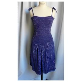 Isabel Marant Etoile-ISABEL MARANT ETOILE Smoke Strap Dress T36 Violet-Purple