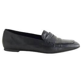 Aeyde Mocassins en cuir noirs Noir