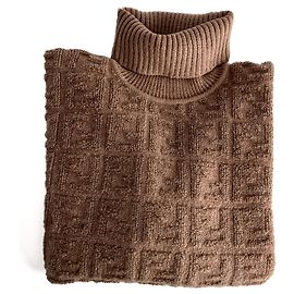 Fendi Dreidimensionaler Mohairwollpullover 40 Beige Beige