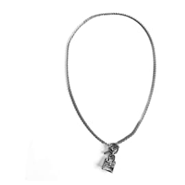 Hermès-Amulettes Kelly Silver Necklace-Other