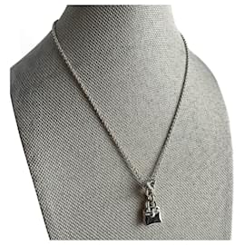 Hermès-Amulettes Kelly Silver Necklace-Other
