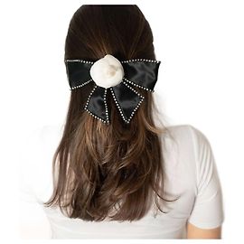 Chanel Accessorio per capelli in seta Camelia bicolore Multicolore