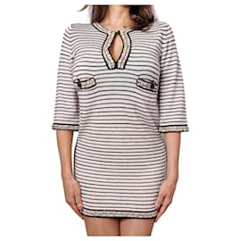 Chanel-Mini Cashmere Dress It 34 Black & White-Other