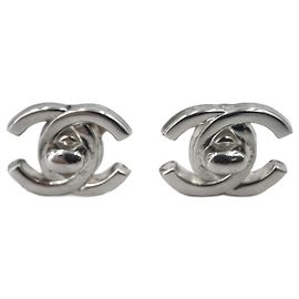 Chanel CC Silver Silberohrringe Silber