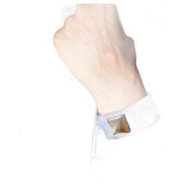 Hermès Pulseira de couro exótico Medor 16 cm Azul Azul