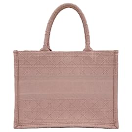 Dior-Book Tote Medium Embroidery Canvas Bag Pink-Pink