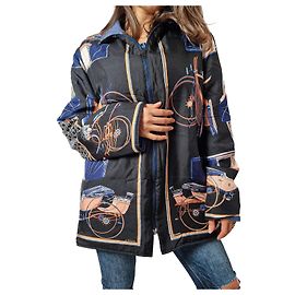 Hermès Giacca reversibile in seta pronta da indossare blu navy Blu navy