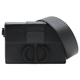 Dior 30 Montaigne Scatola Pelle 3 Modi Crossbody Nera Nero