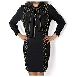 Gucci-Interlocking Mini Fabric Dress 36 Black-Black