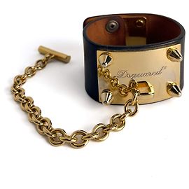Autre Marque Leather Bracelet 18 CM Black Black