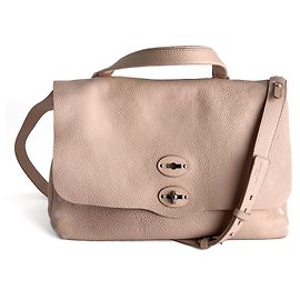 Zanellato Postina Medium Leather 2-Ways Messenger Shoulder Bag Pink Pink