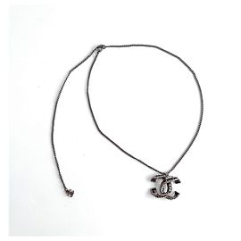 Chanel Collier en métal bicolore CC Multicolore