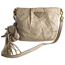 Prada Bandolera de nylon Econyl reeditada beige desierto Beige