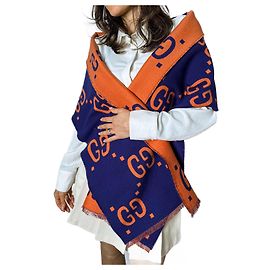 Gucci Cachecol de lã GG bicolor Multicor