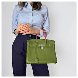 Hermès-Sac à main Birkin 30 en cuir Togo Rouge Garance-Rouge