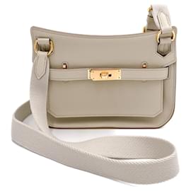 Hermès-Mini Jypsiere en cuir Clemence blanc-Blanc
