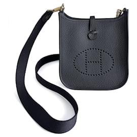 Hermès-Evelyne 16 TPM Amazone Taurillon Clemence Sac Hobo Cuir Gris Misty-Gris
