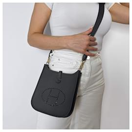 Hermès-Evelyne 16 TPM Amazone Taurillon Clemence Sac Hobo Cuir Gris Misty-Gris