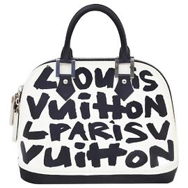 Louis Vuitton Alma MM Steven Sprouse Graffiti Cuir Noir Noir