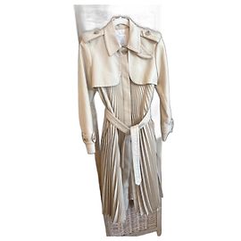 Pleated trench Sandro Beige