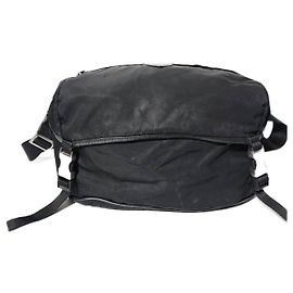 Borsa a tracolla in nylon tessuto montagna nera PRADA Nero