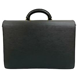 Louis Vuitton-Serviette Fermoir en cuir Epi Louis Vuitton-Noir