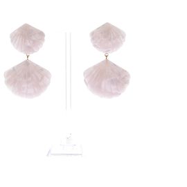 J.Crew Pendientes de concha Blanco