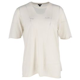 Joseph Crewneck T-Shirt in Ivory Wool White Cream