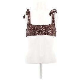 Autre Marque Haut de maillot de bain à pois Marron