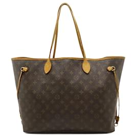 Louis Vuitton-Louis Vuitton Neverfull Monogram Tote Bag-Brown