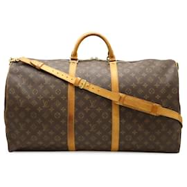 Louis Vuitton-Sac 2 en 1 Keepall Bandoulière Monogram Louis Vuitton-Marron