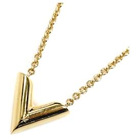 Louis Vuitton-Louis Vuitton Essential V Necklace-Golden,Metallic