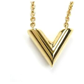 Louis Vuitton-Louis Vuitton Essential V Necklace-Golden,Metallic