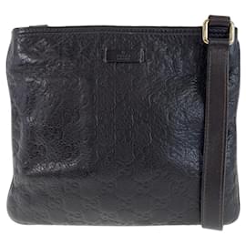 Gucci-Gucci Gucci Signature Leather Shoulder Bag-Metallic,Bronze