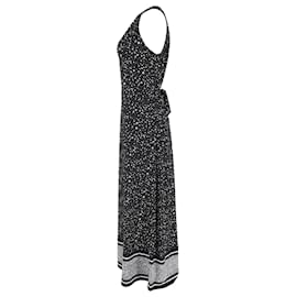 Michael Kors- Michael Kors Printed Maxi Dress in Black Polyester-Black